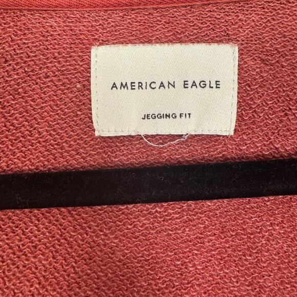 American Eagle Oversized Sweatshirt Large Soft Cozy Loungewear Coral Pullover - Picture 3 of 7